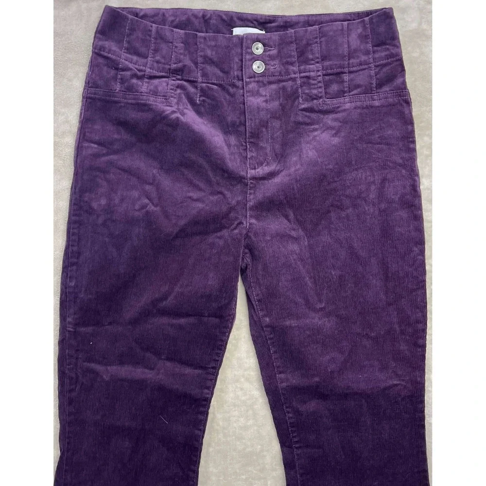 New The Children's Place Girls Midnight Plum Corduroy Flare Pants Size 16 NWT